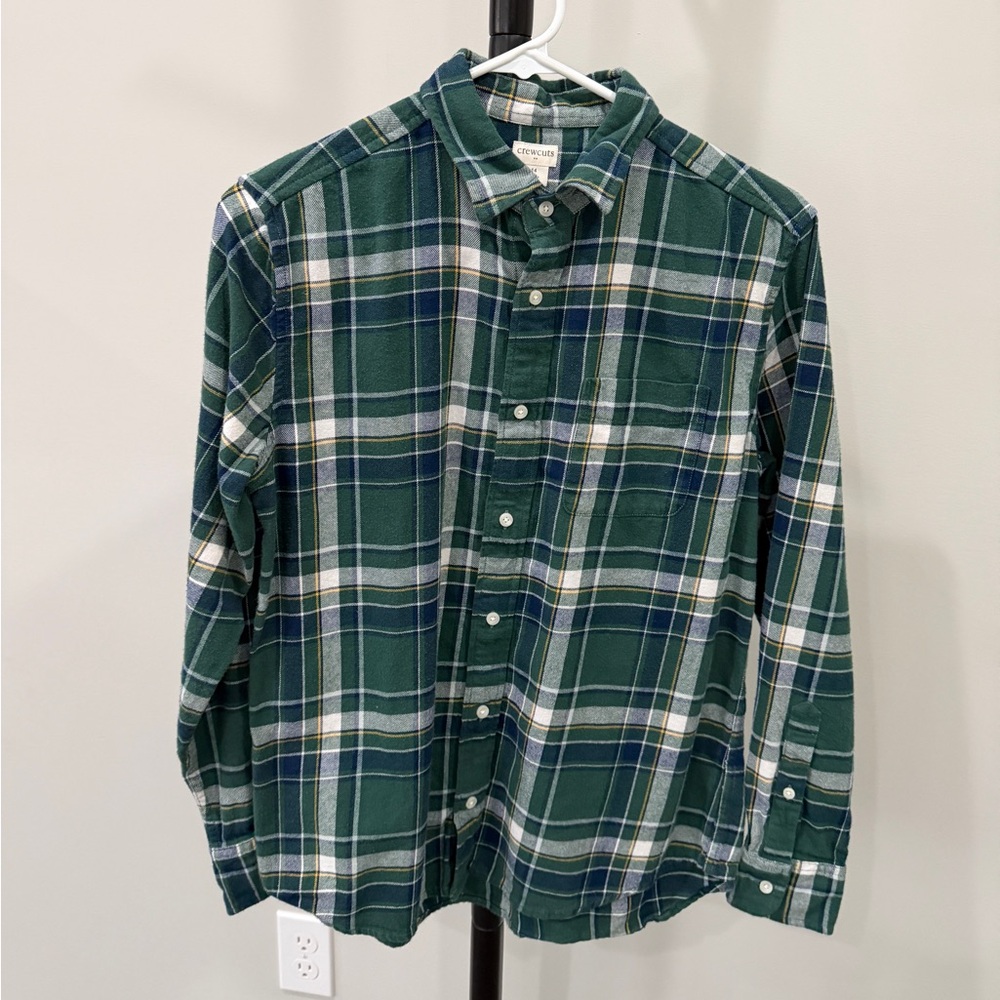 J Crew Crewcuts button-up flannel shirt, size 14